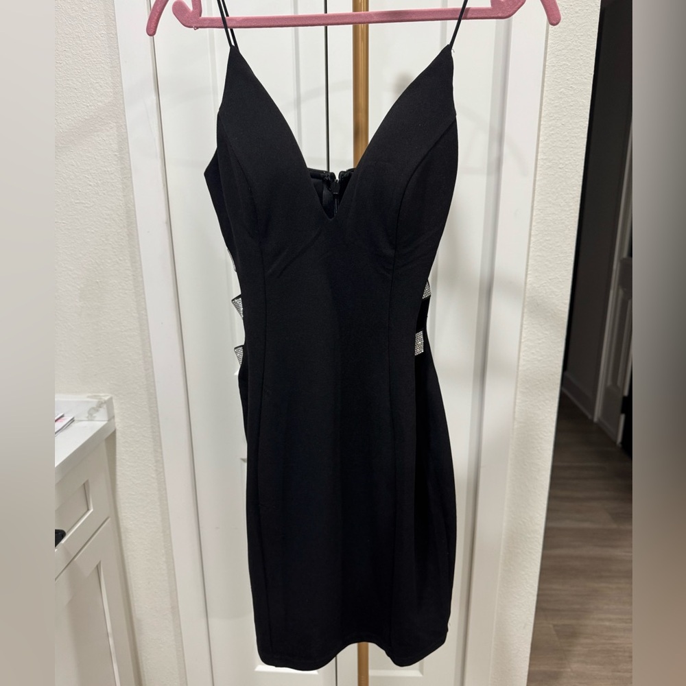 Windsor Black Mini Dress with Spaghetti Straps